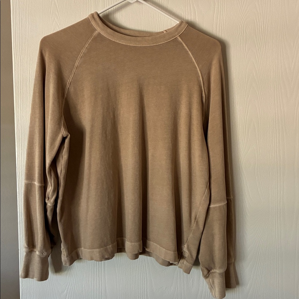 Madewell Light Tan Knit long sleeve top, small